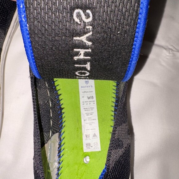 Rothy's The Sneaker Slip On Platform Shoe Women's Gray Camouflage Size 8 - Picture 6 of 7